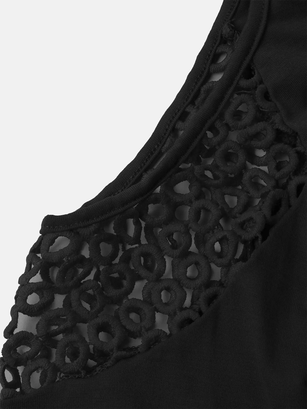 Custom Plain Hollow Lace-Up Cut Out Spaghetti Strap Long Sleeve Ruffle Hem Blouses