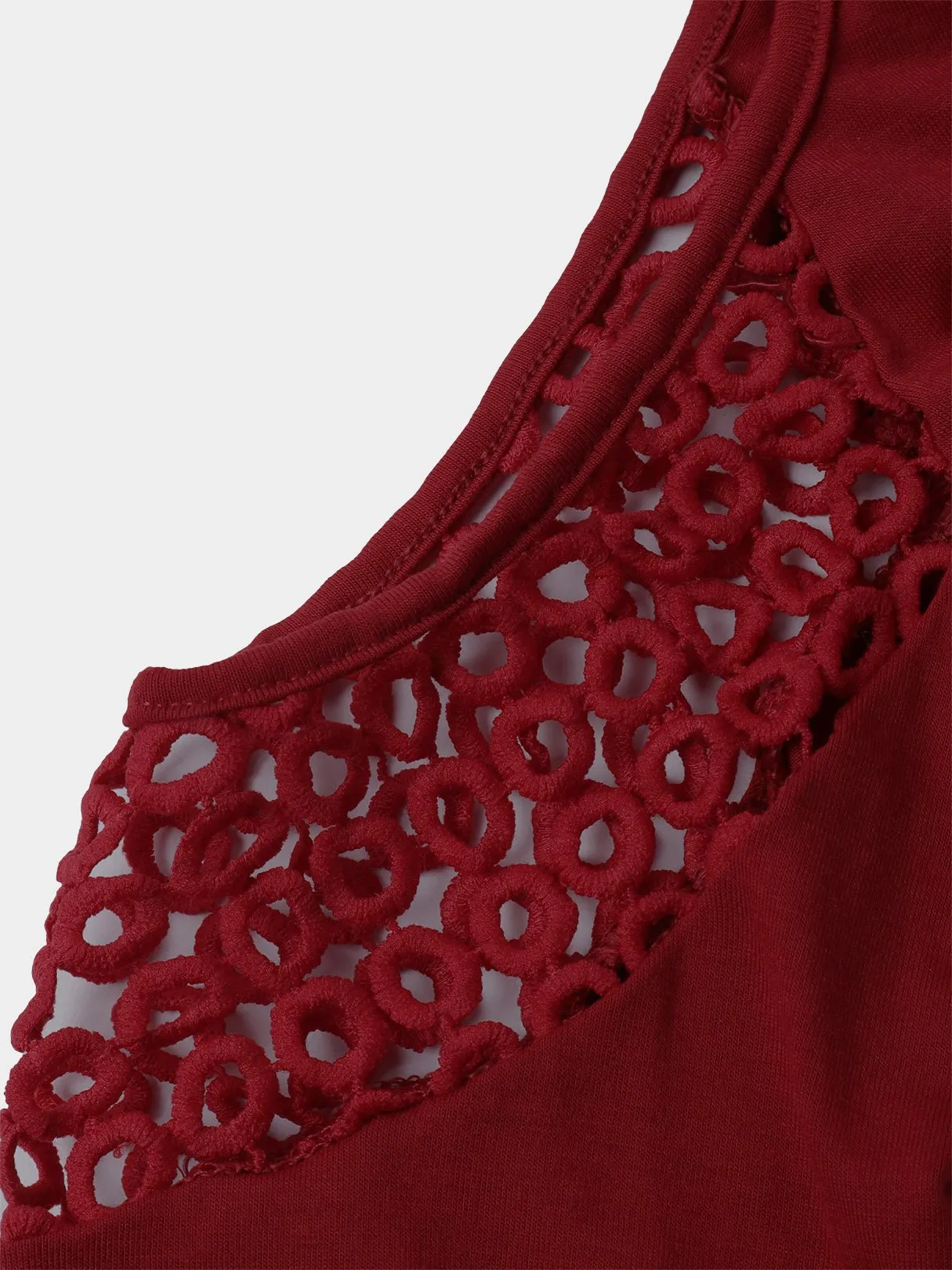 Custom Plain Hollow Lace-Up Cut Out Spaghetti Strap Long Sleeve Ruffle Hem Blouses