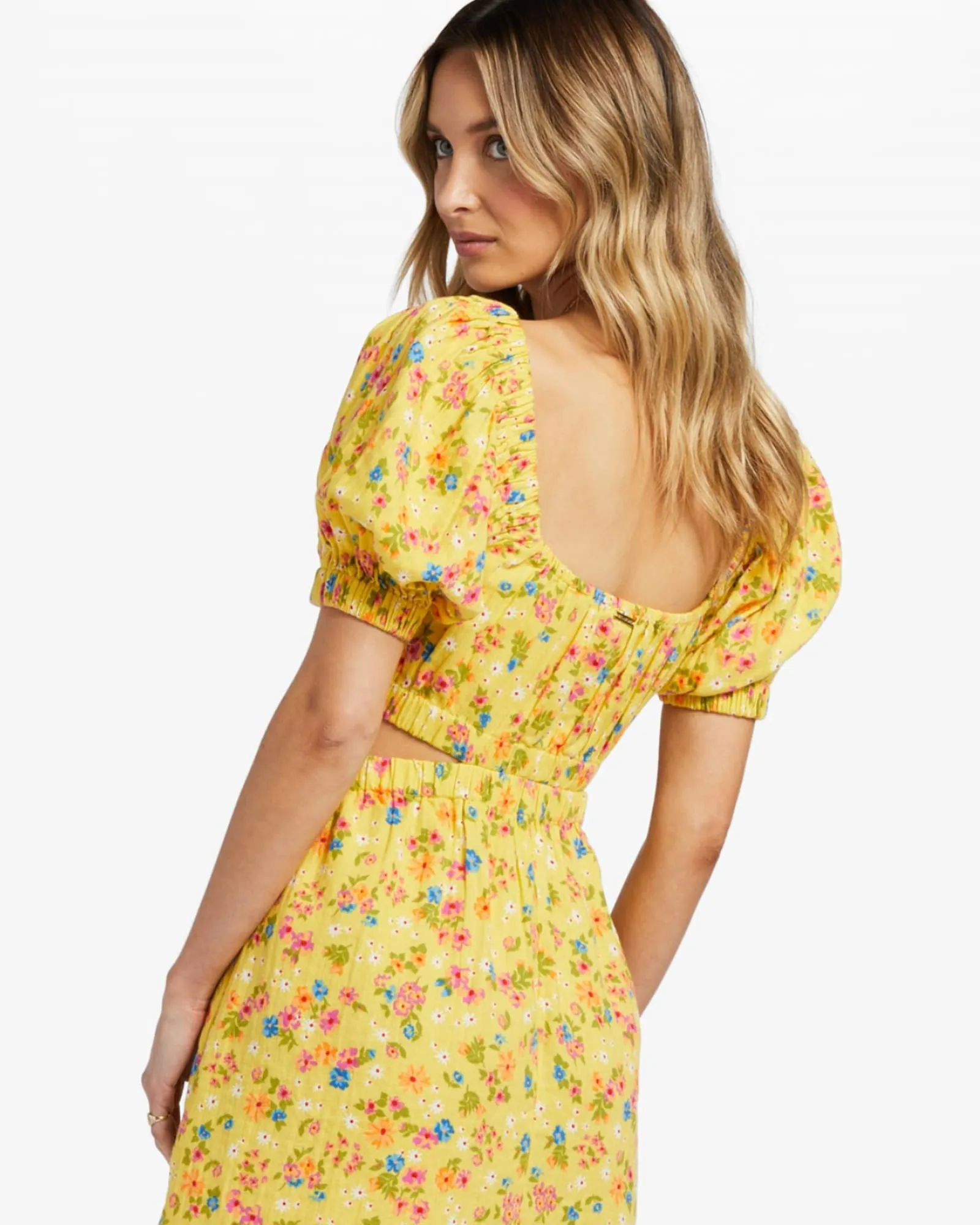 Dare To Bare Mini Dress in Honeybee | Honeybee