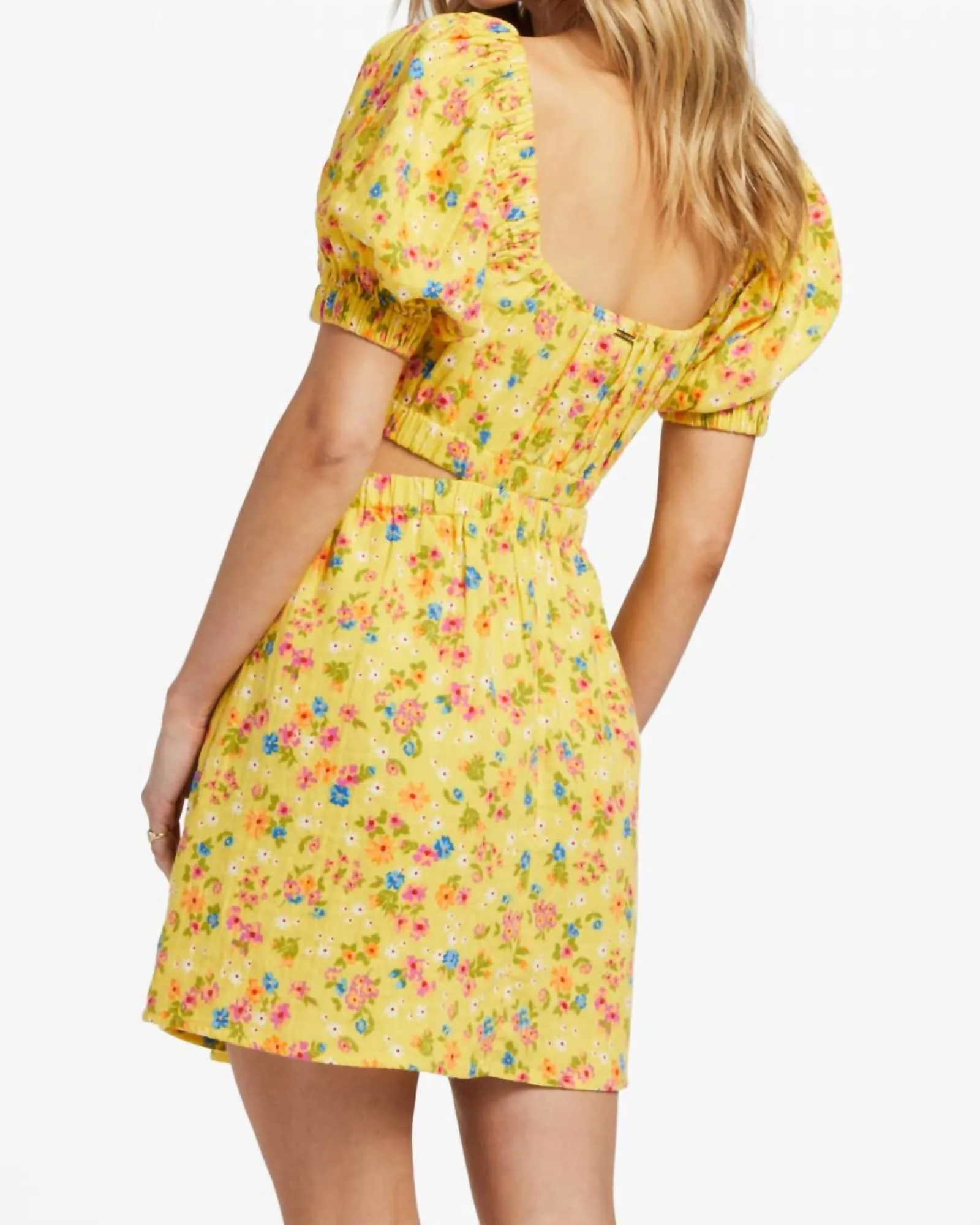 Dare To Bare Mini Dress in Honeybee | Honeybee