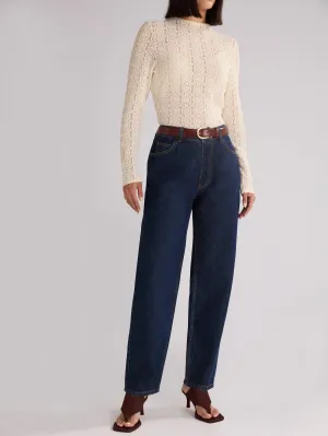 Dark Blue Straight Jeans