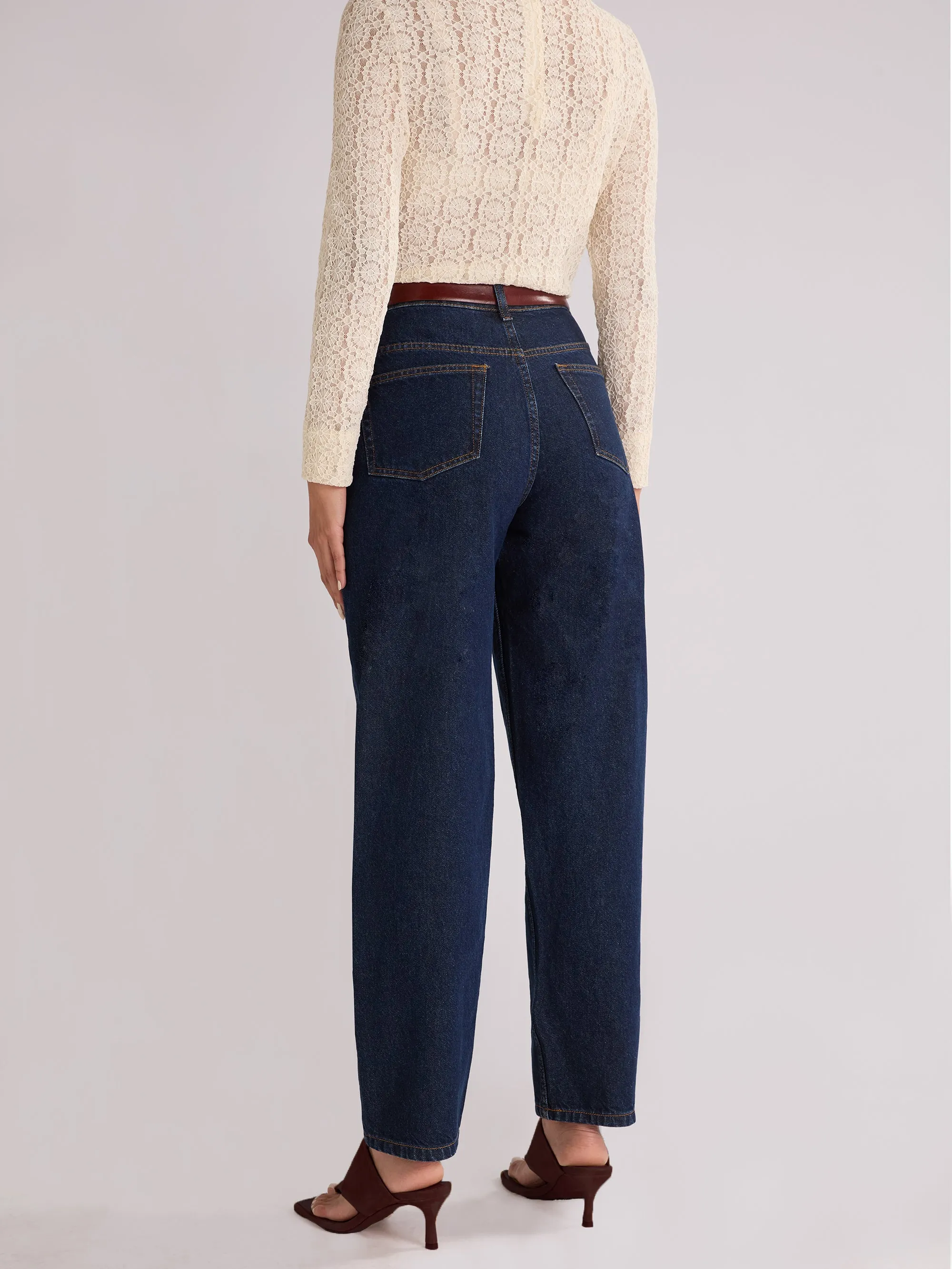 Dark Blue Straight Jeans