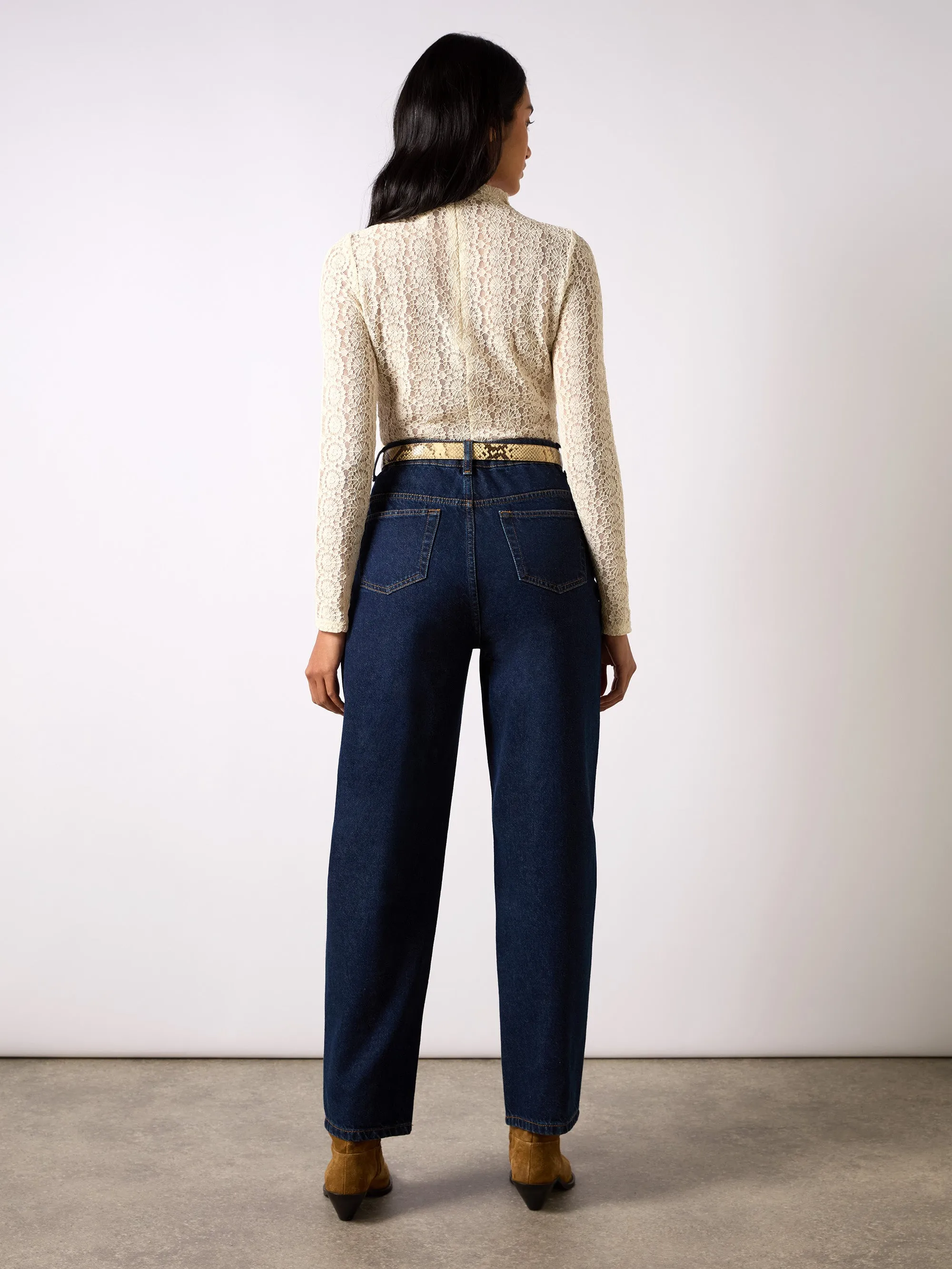 Dark Blue Straight Jeans