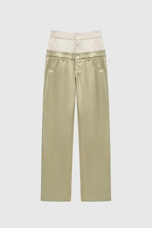Deconstruct Metallic Pants
