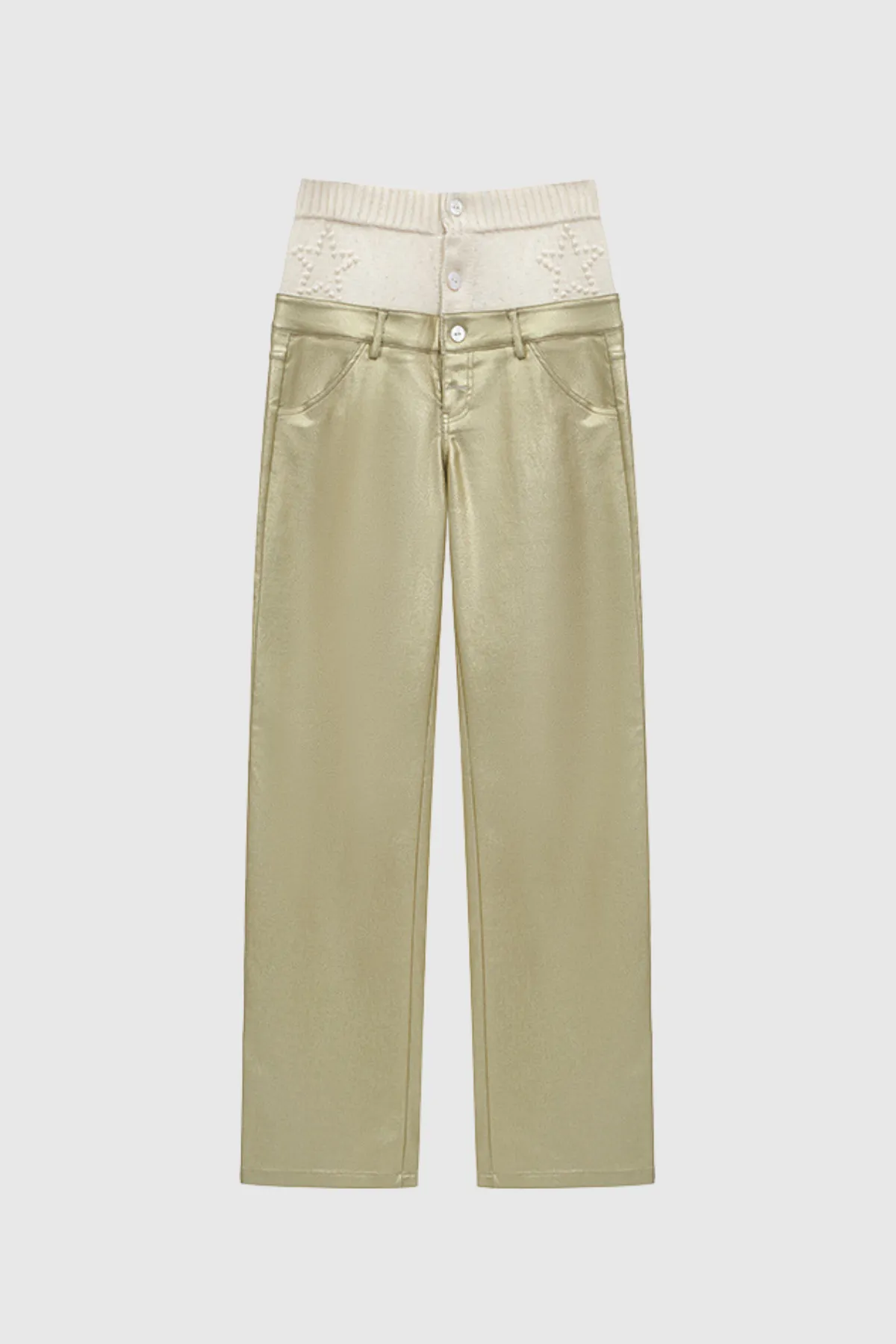 Deconstruct Metallic Pants