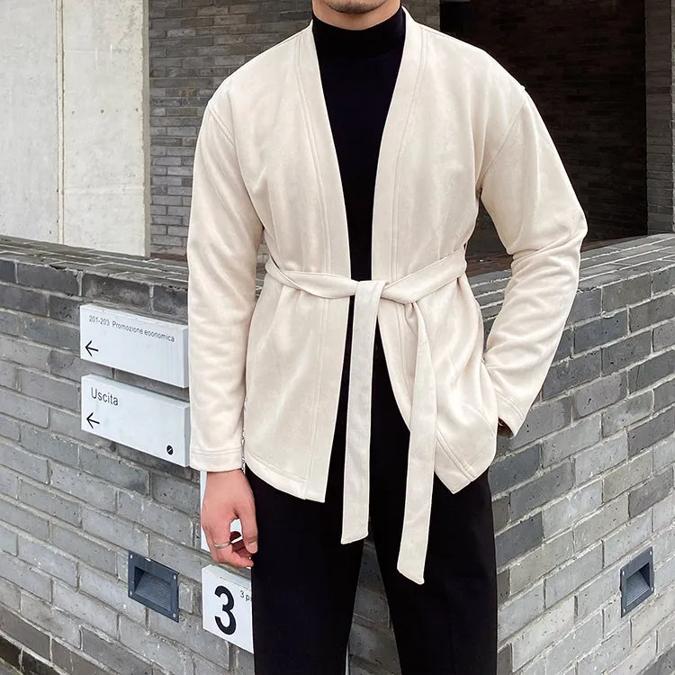 Deerskin Fleece British Style Cardigan Casual Jacket