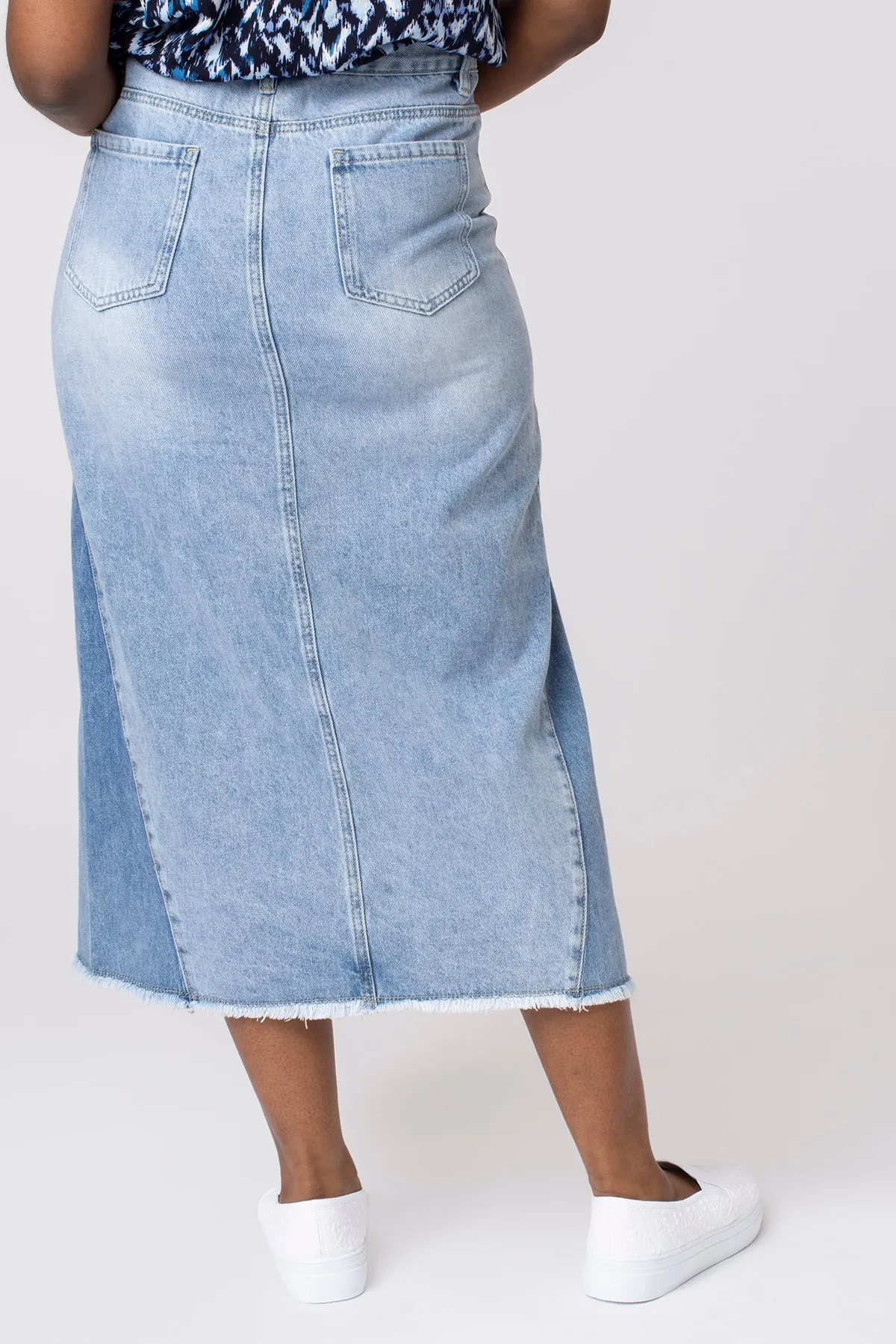 Denim Midi Skirt