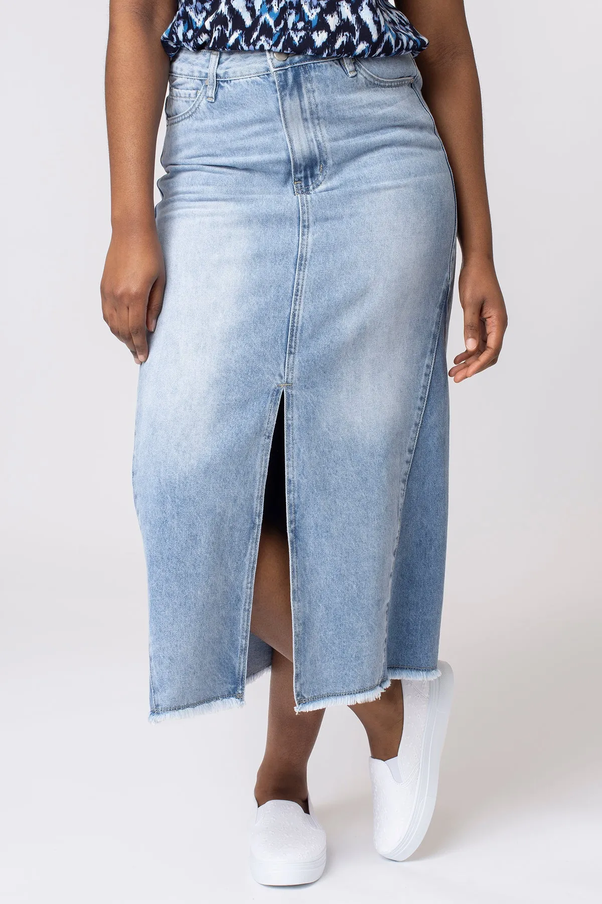 Denim Midi Skirt