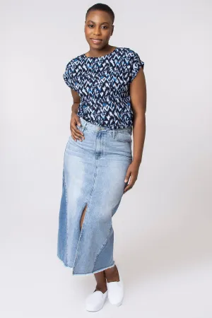 Denim Midi Skirt