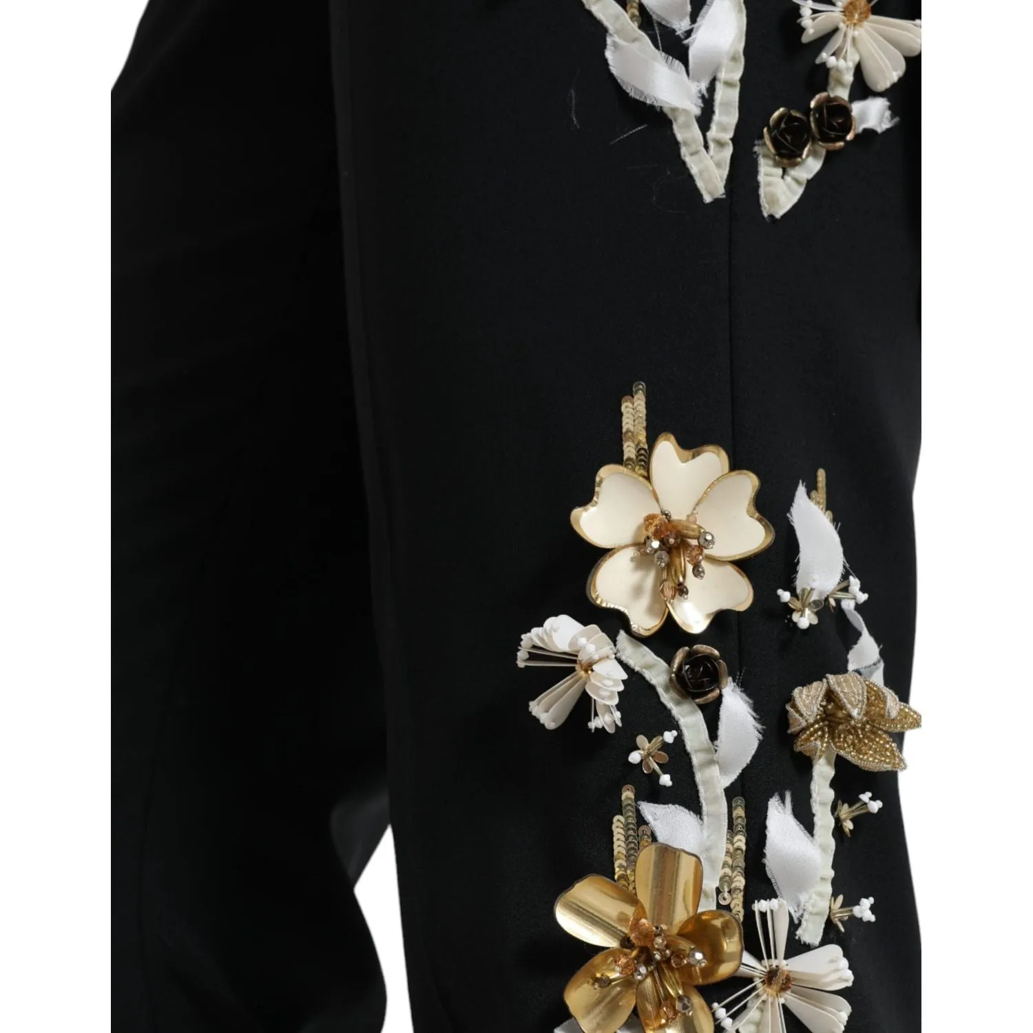Dolce & Gabbana Elegant High Waist Floral Tapered Pants