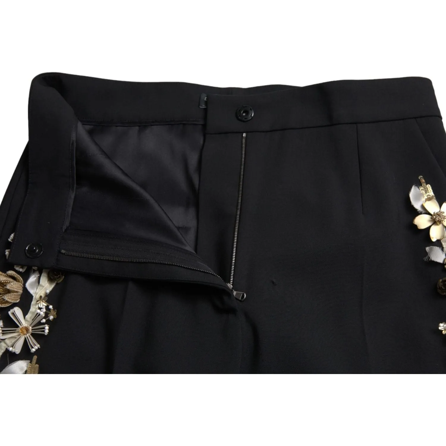 Dolce & Gabbana Elegant High Waist Floral Tapered Pants