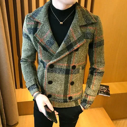 Double-breasted windbreaker coat