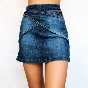 Early 2000s Funky Denim Mini Skirt