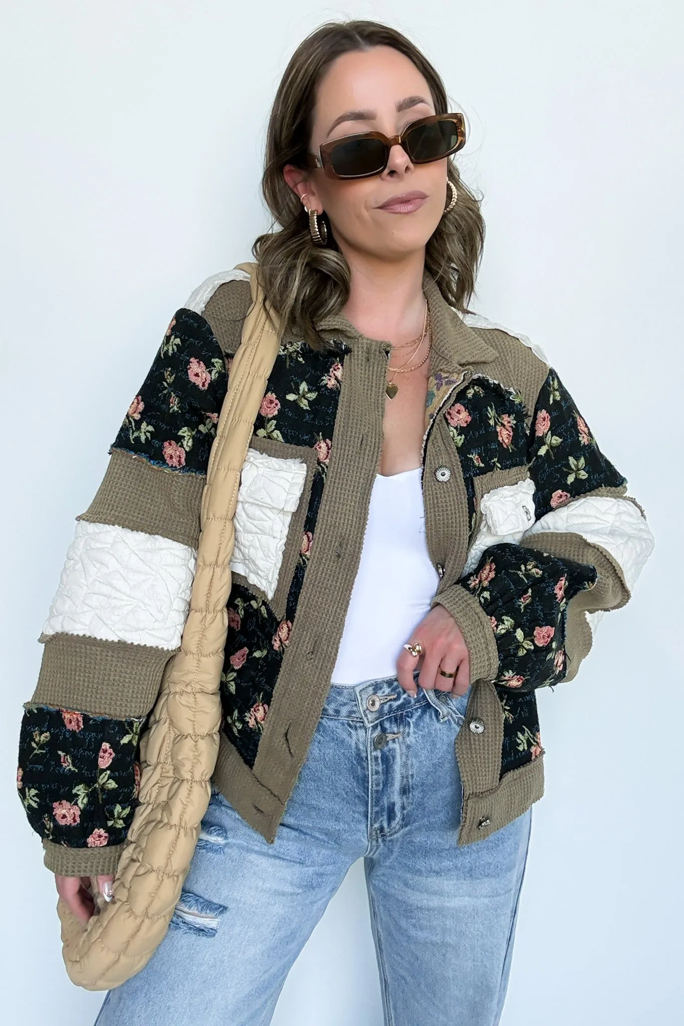 Effortless Escape Floral Patched Jacket