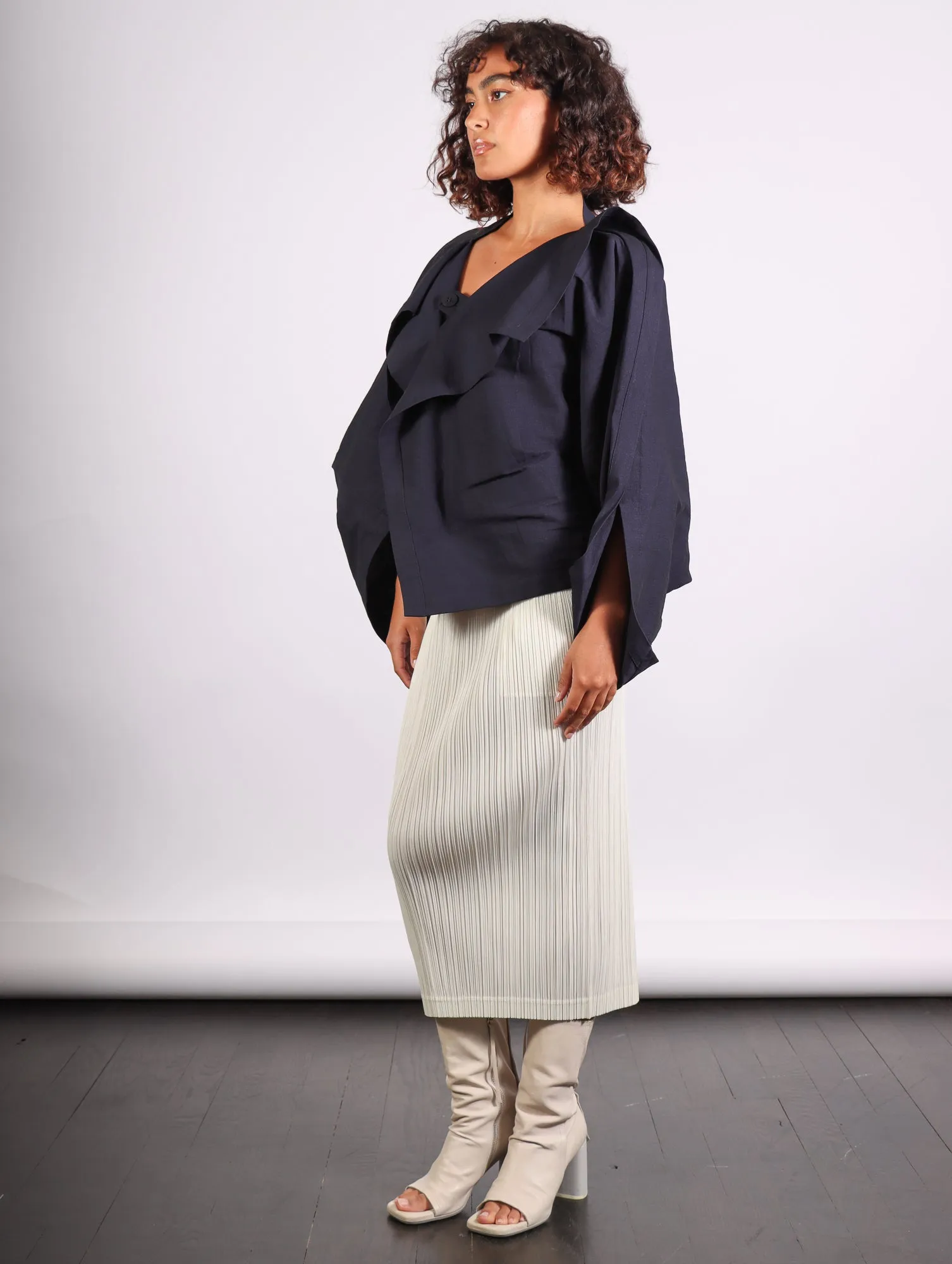 Enclothe Cardigan in Navy by Issey Miyake