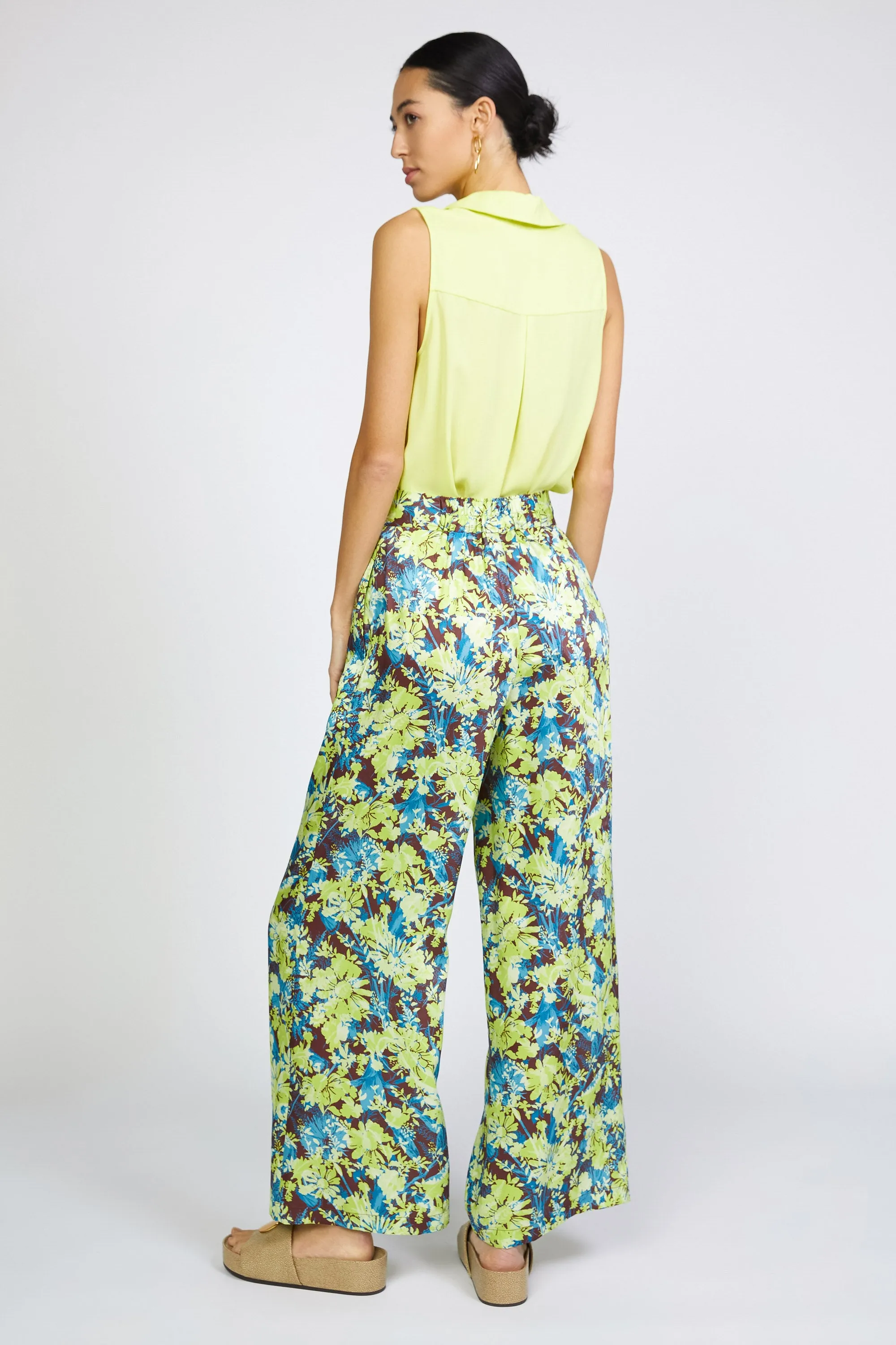 Floral Print Wide Pants