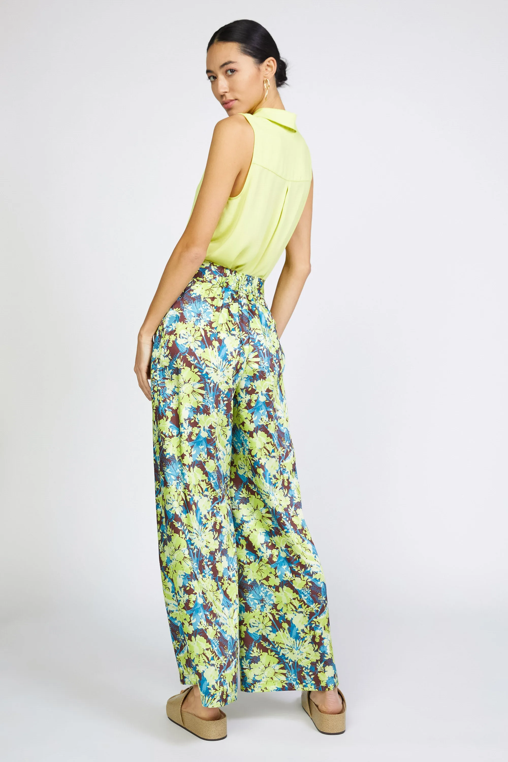 Floral Print Wide Pants