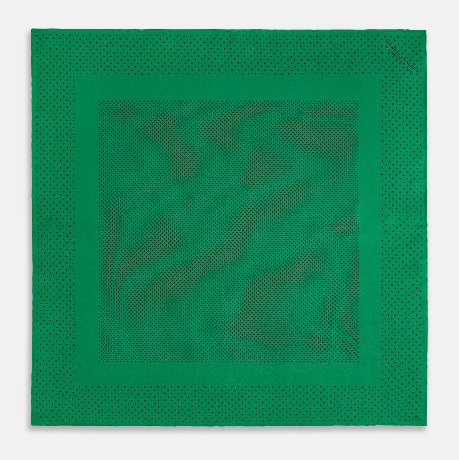 Green Dot Silk Pocket Square