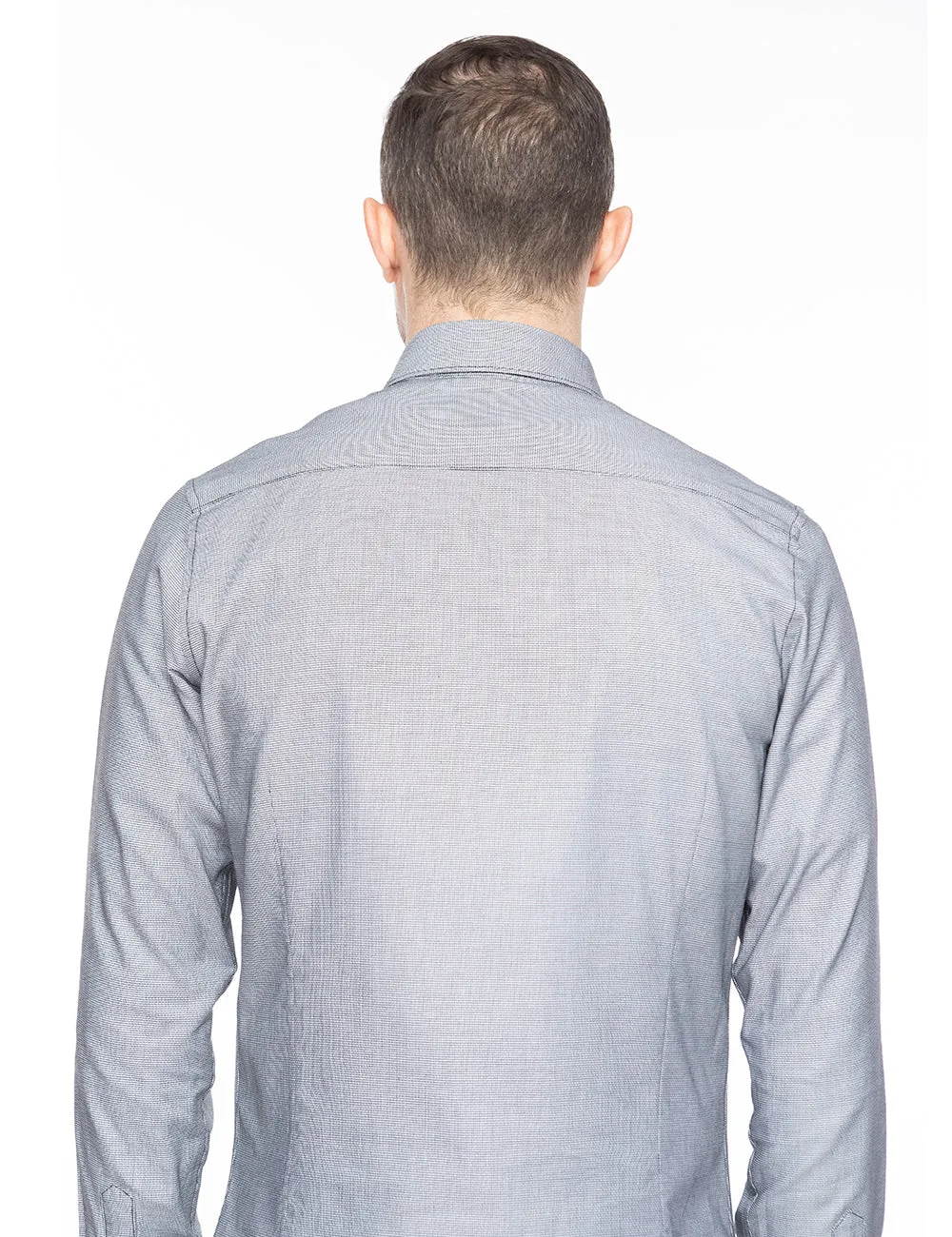 Grey Textured Button up Shirt