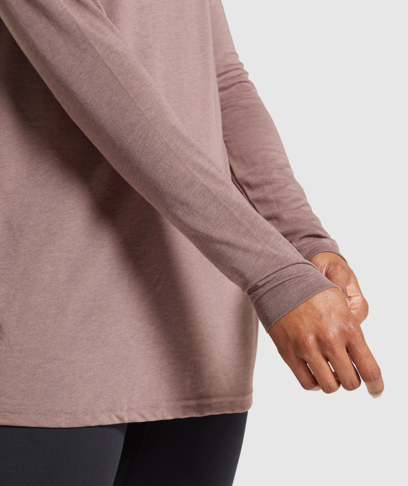 Gymshark Training Oversized Long Sleeve Tee - Taupe