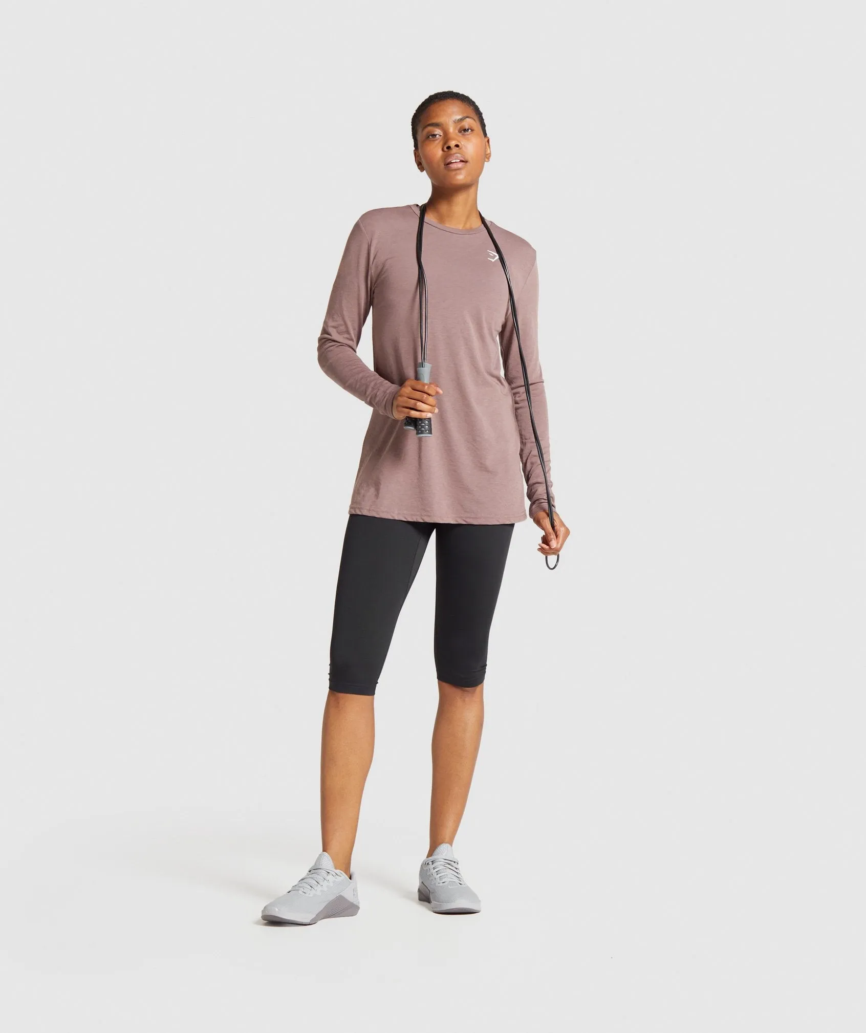 Gymshark Training Oversized Long Sleeve Tee - Taupe