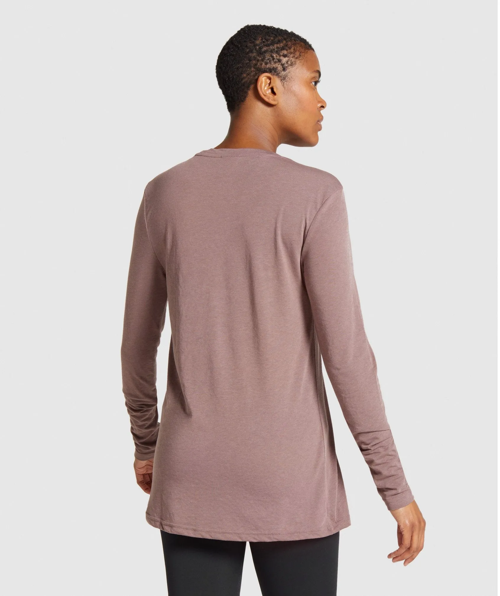 Gymshark Training Oversized Long Sleeve Tee - Taupe