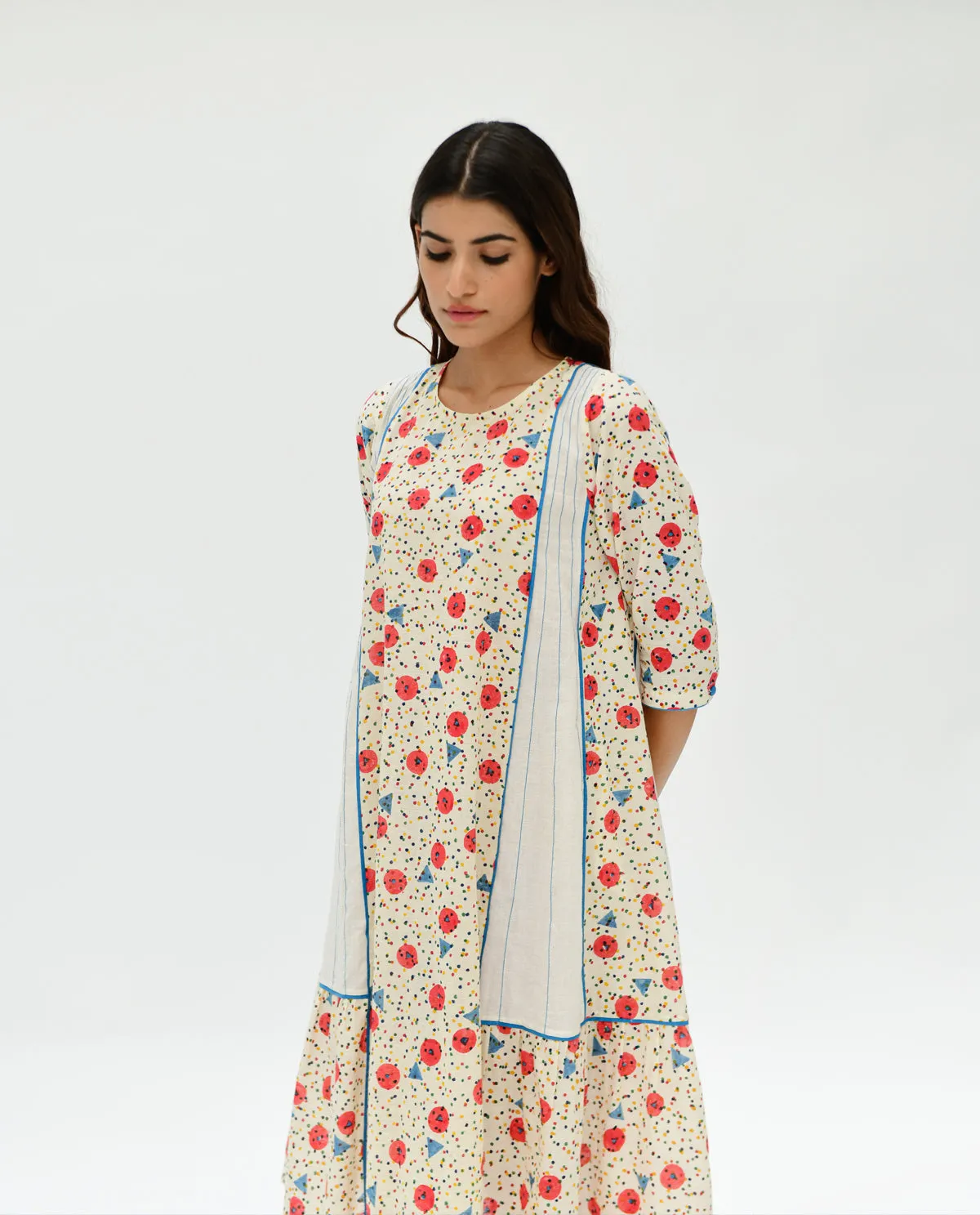 Handblock Printed Midi Dress