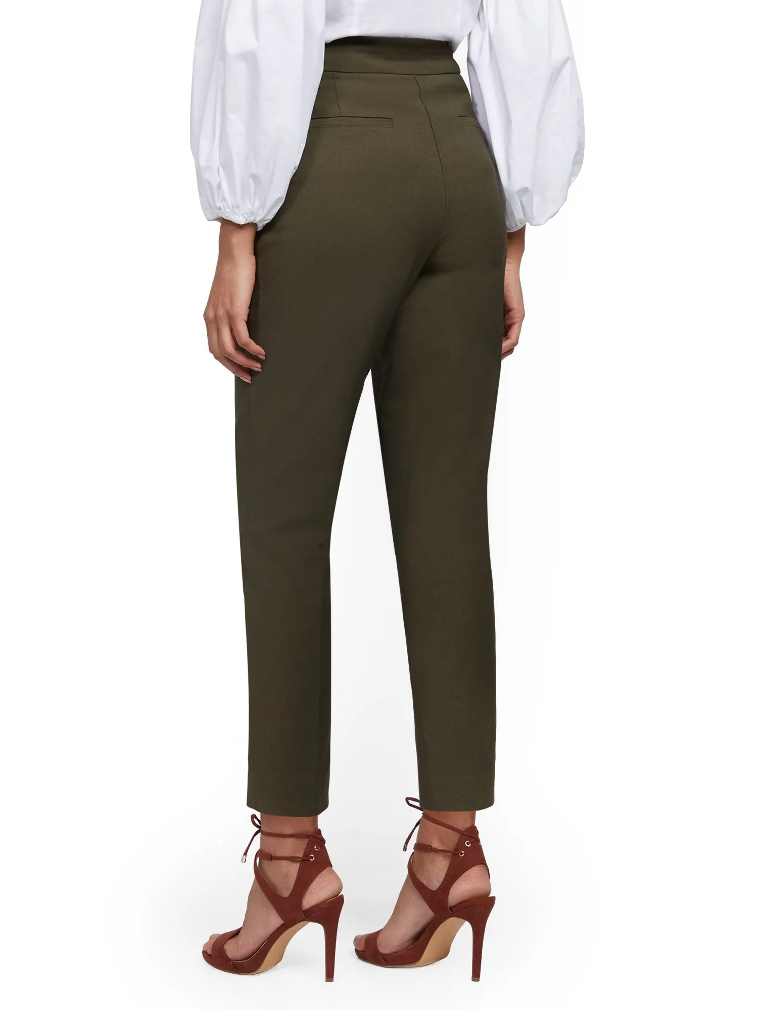 High-Waisted Ankle Pant - Modern Fit - All-Season Stretch - 7th Avenue