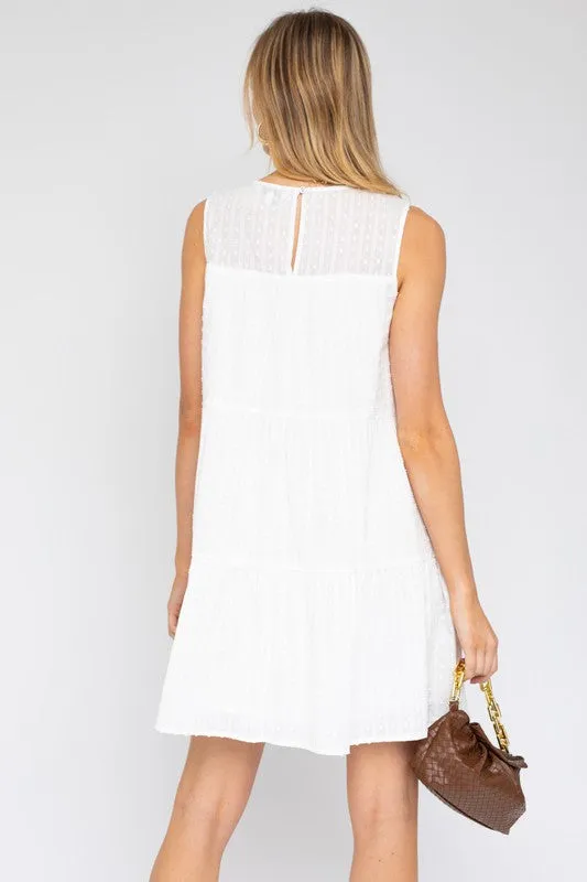 Hopeful Dreams Sleeveless White Mini Dress