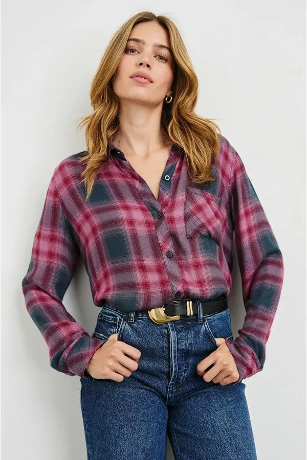Hunter Shirt - Dusty Mauve Evergreen