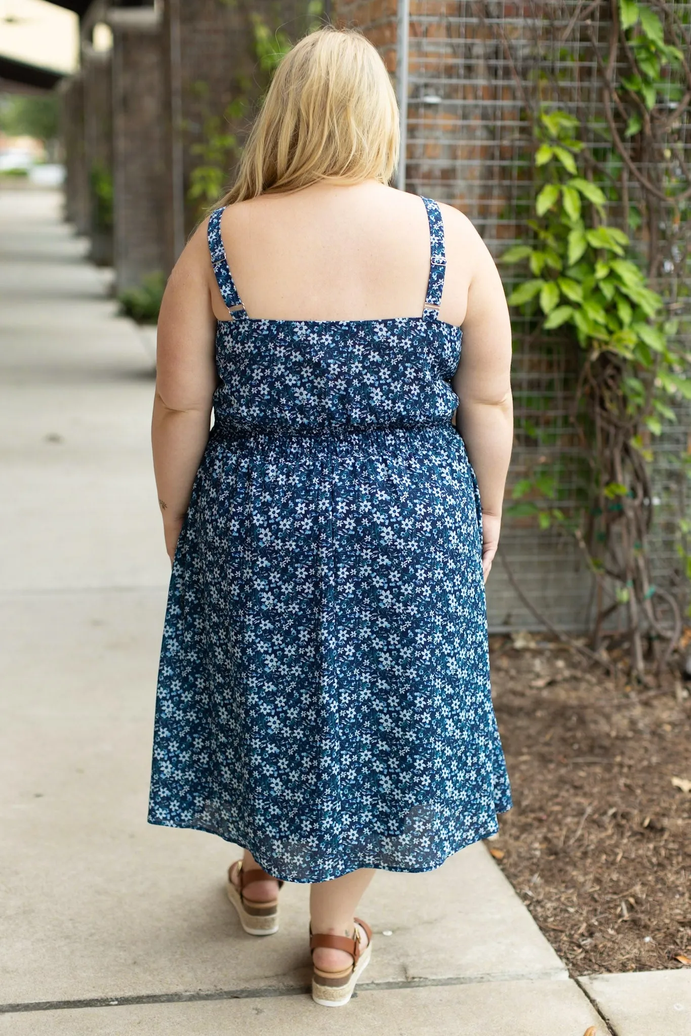 IN STOCK Cassidy Midi Dress - Blue Floral Mix | Summer Dress