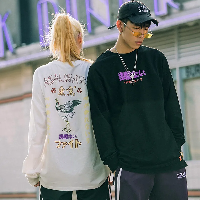 Japanese Style bird sweatshirt