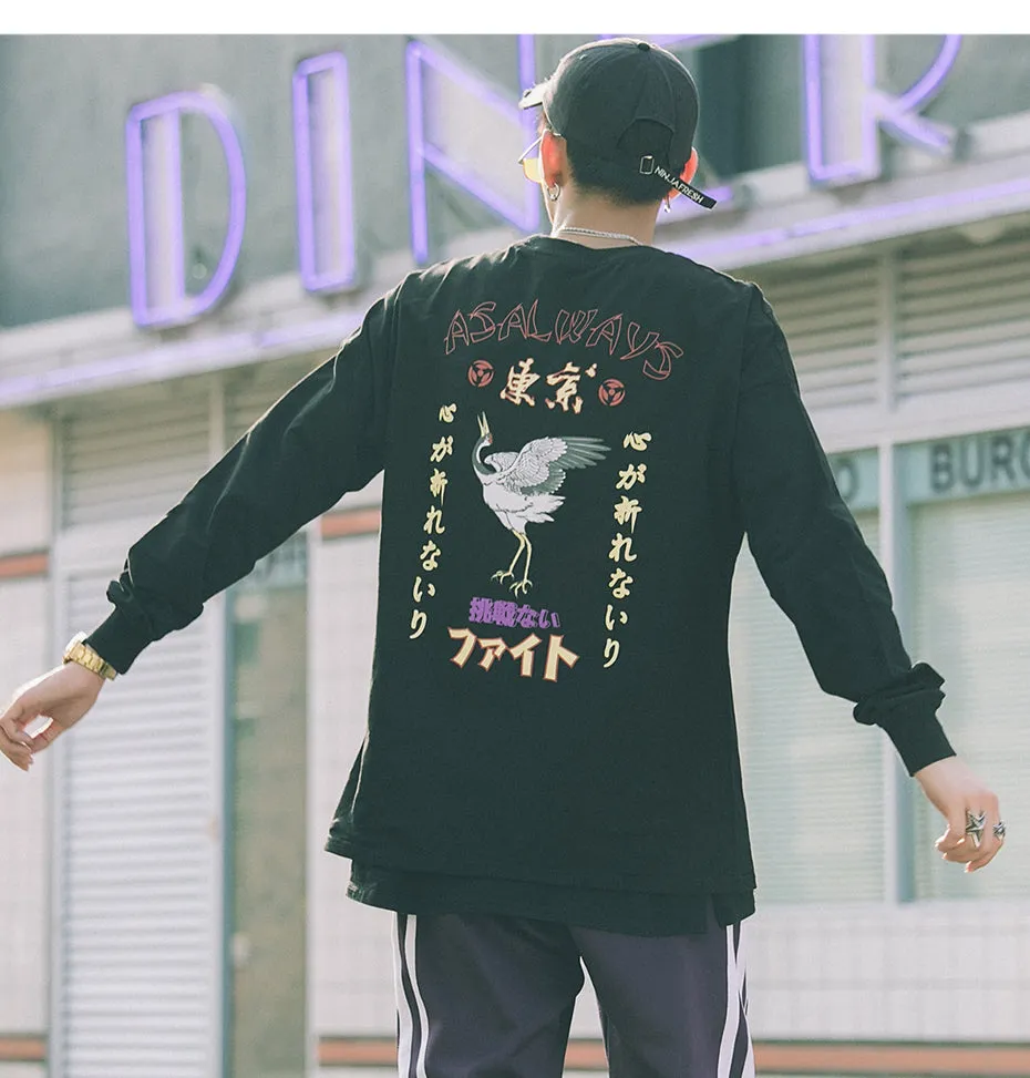 Japanese Style bird sweatshirt
