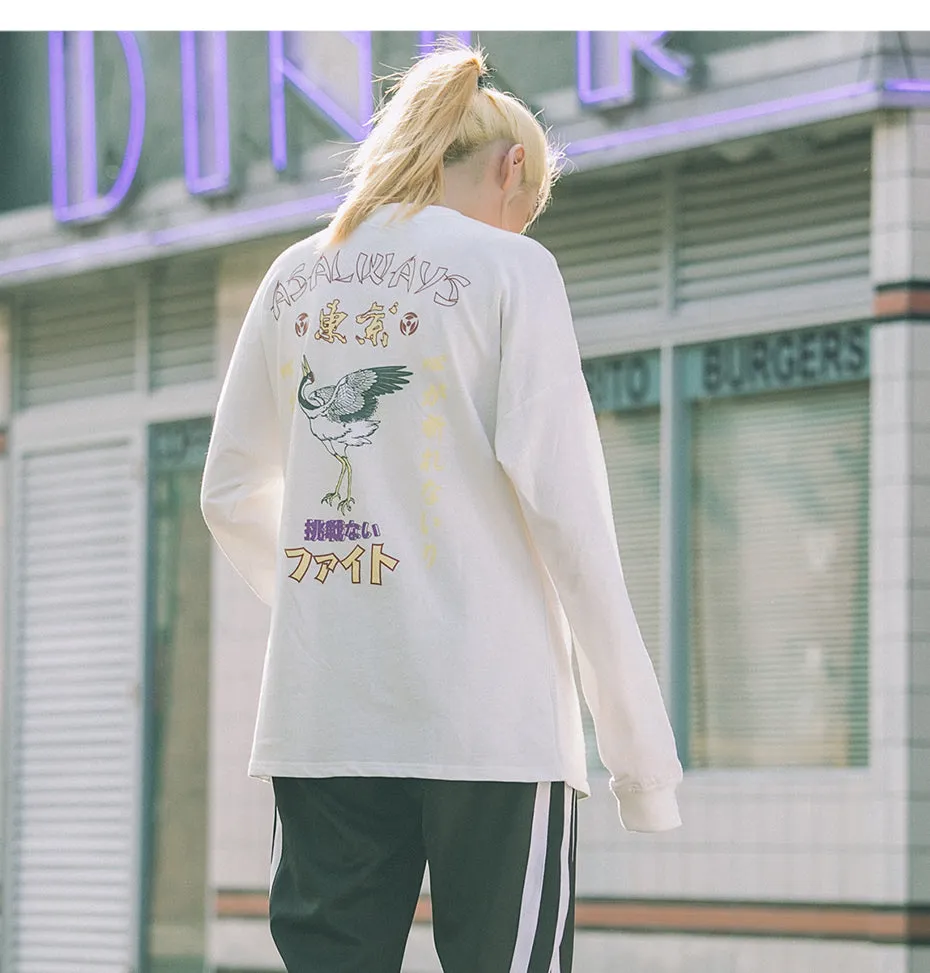 Japanese Style bird sweatshirt