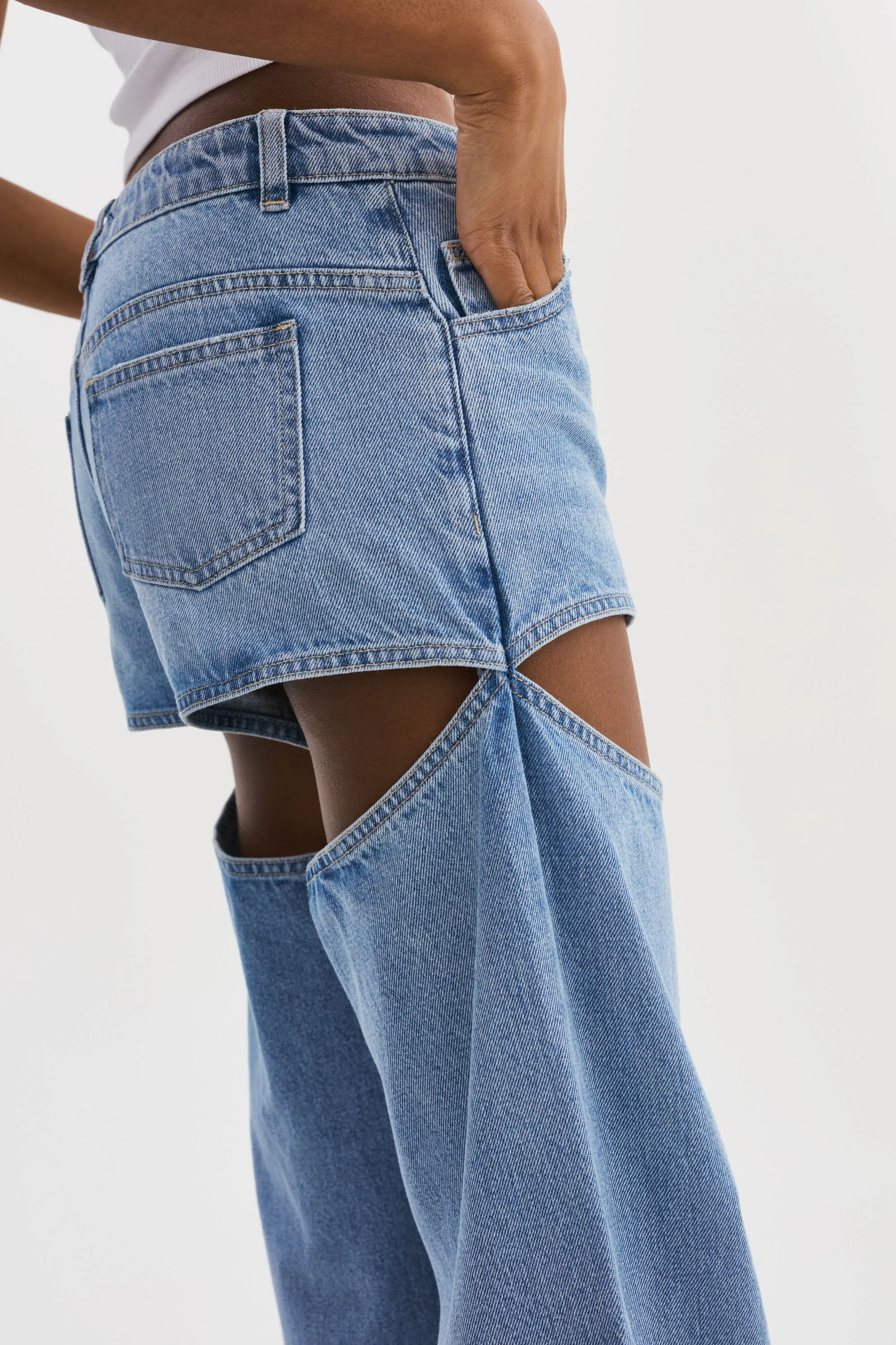 JAYLENE | Denim Cut-Out Jeans