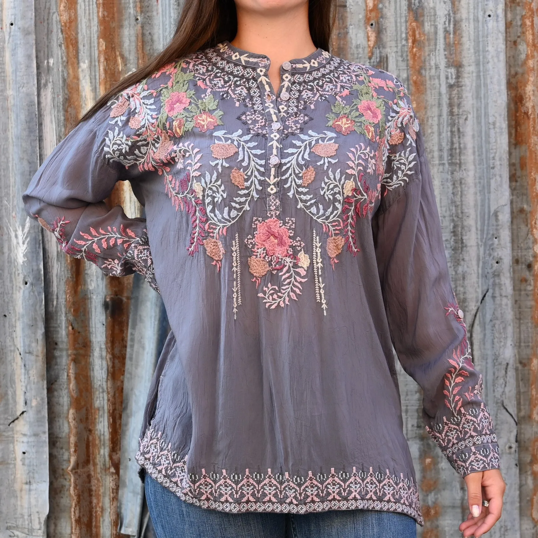 Johnny Was Sundae Tunic in Cloudburst