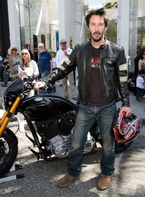 Keanu Reeves Motorcycle Style Leather Jacket by TJS