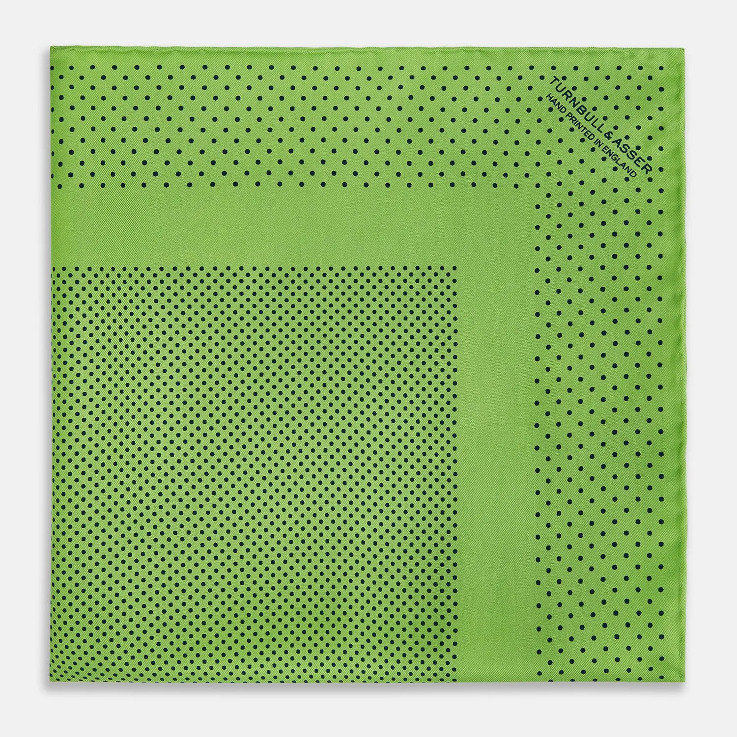 Kelly Green Dot Silk Pocket Square