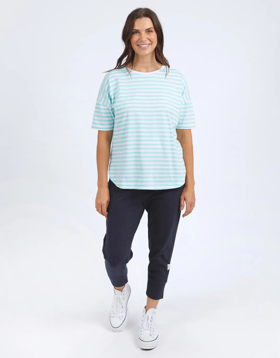 Lauren Short Sleeve Tee - Tonic Blue/White Stripe