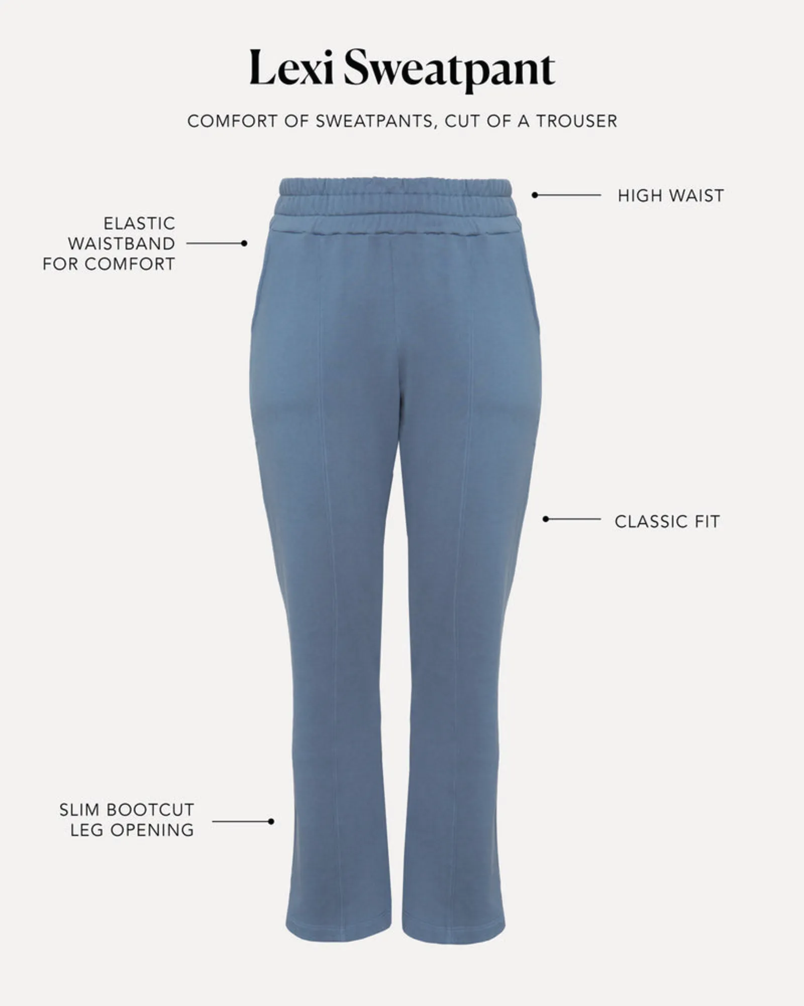 Lexi Sweatpant | Mirage Blue