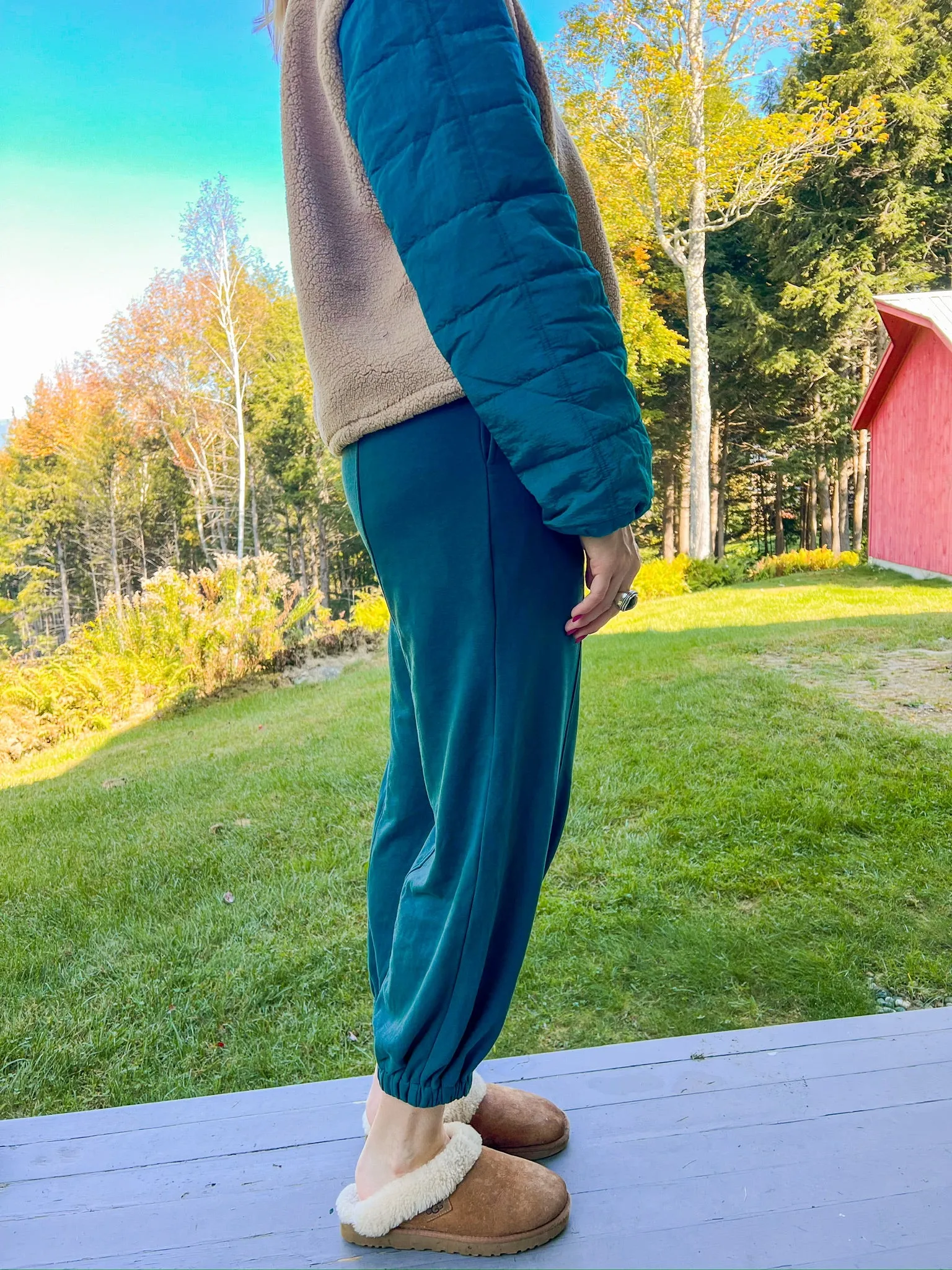 Loving You Is Fun Joggers - Forest Green