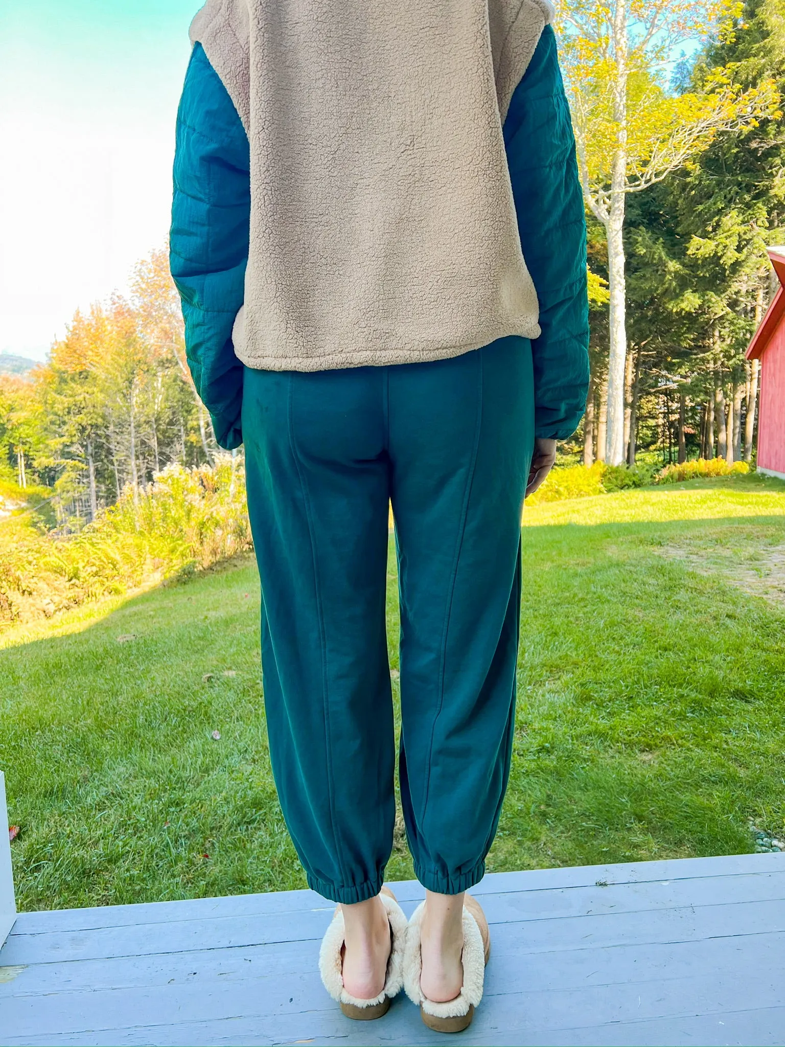 Loving You Is Fun Joggers - Forest Green