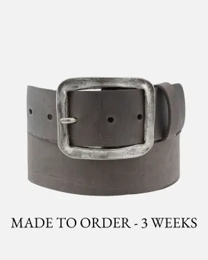 MADE TO ORDER Frans | Antique Buckle Wide Leather Belt