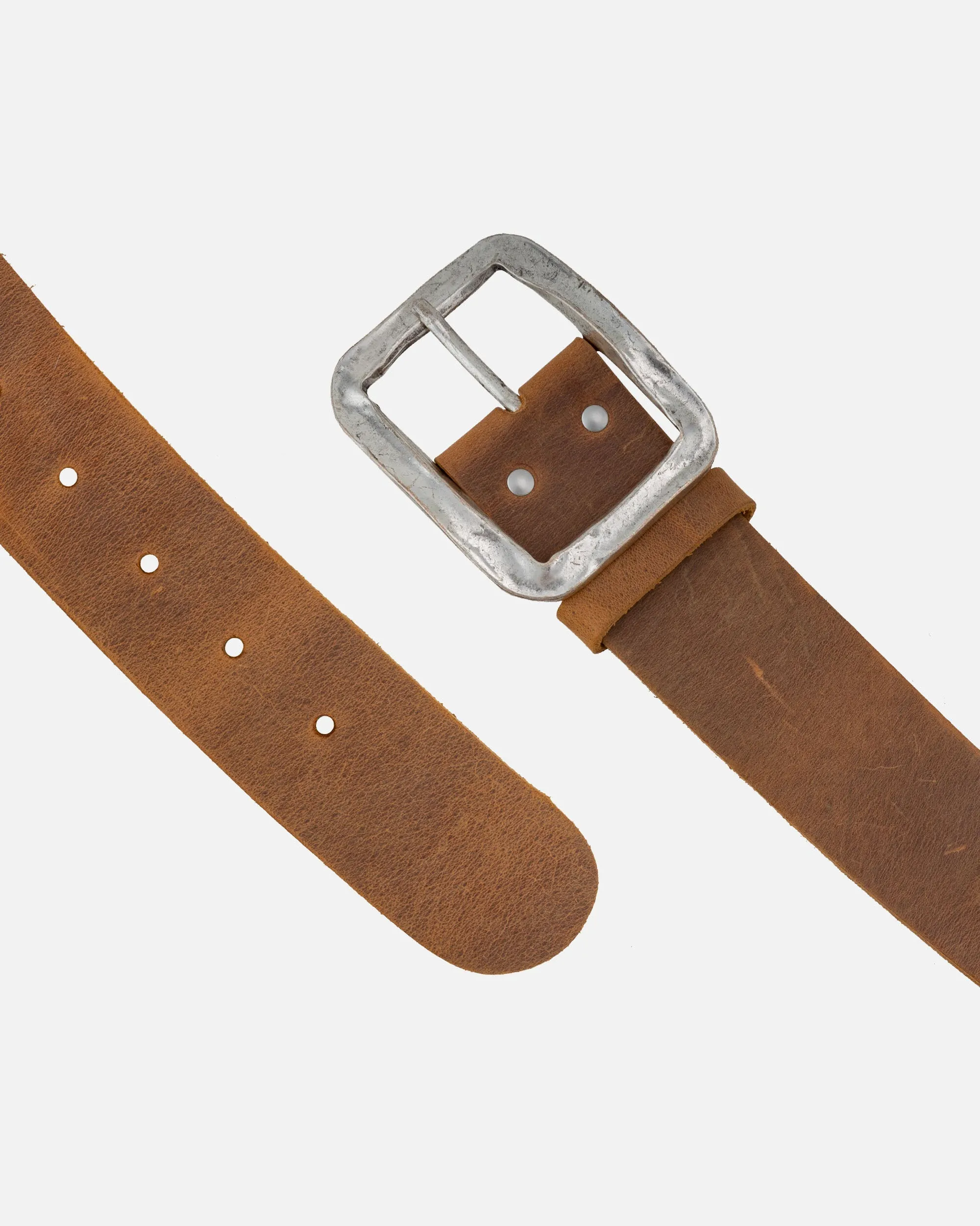 MADE TO ORDER Frans | Antique Buckle Wide Leather Belt