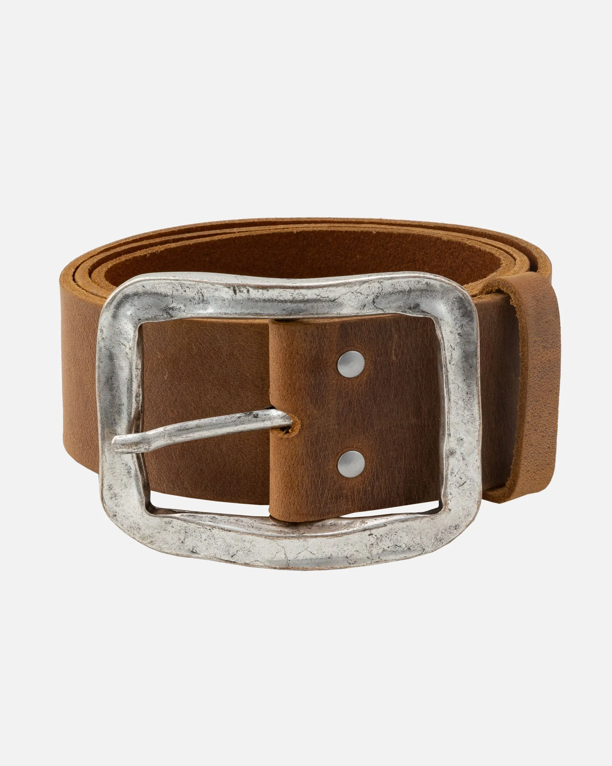 MADE TO ORDER Frans | Antique Buckle Wide Leather Belt