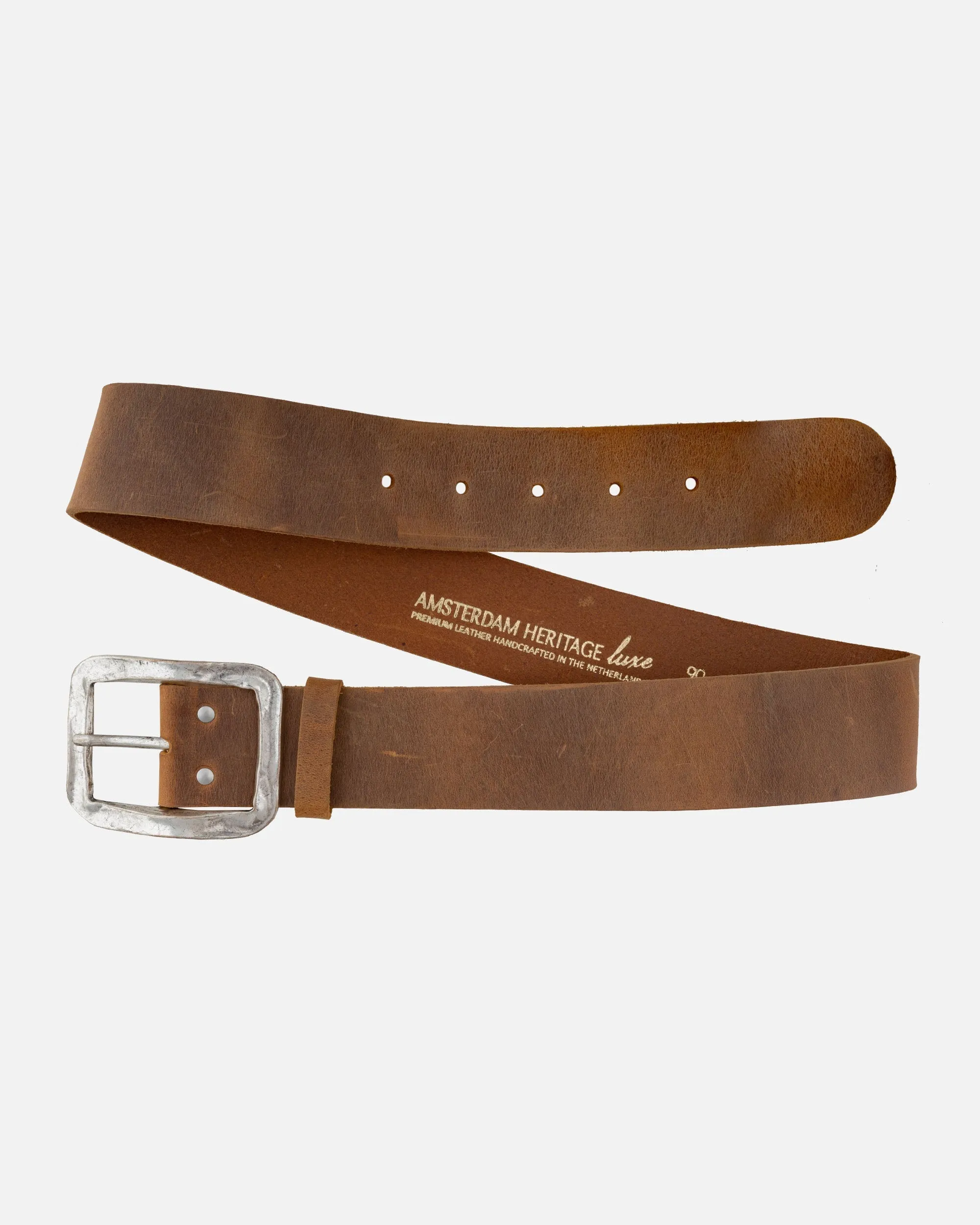MADE TO ORDER Frans | Antique Buckle Wide Leather Belt