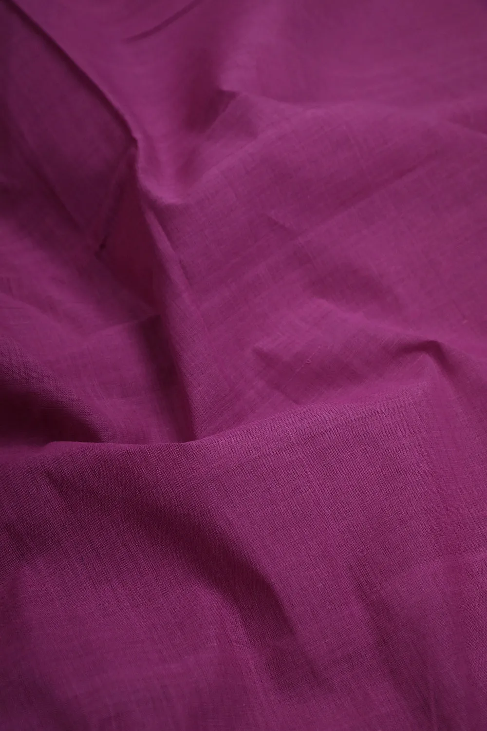 Magenta Pink Plain Mangalagiri Cotton Fabric - 0.55m