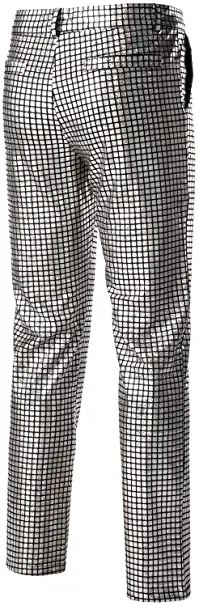 Men's Metallic Silver Slim Fit Pants
