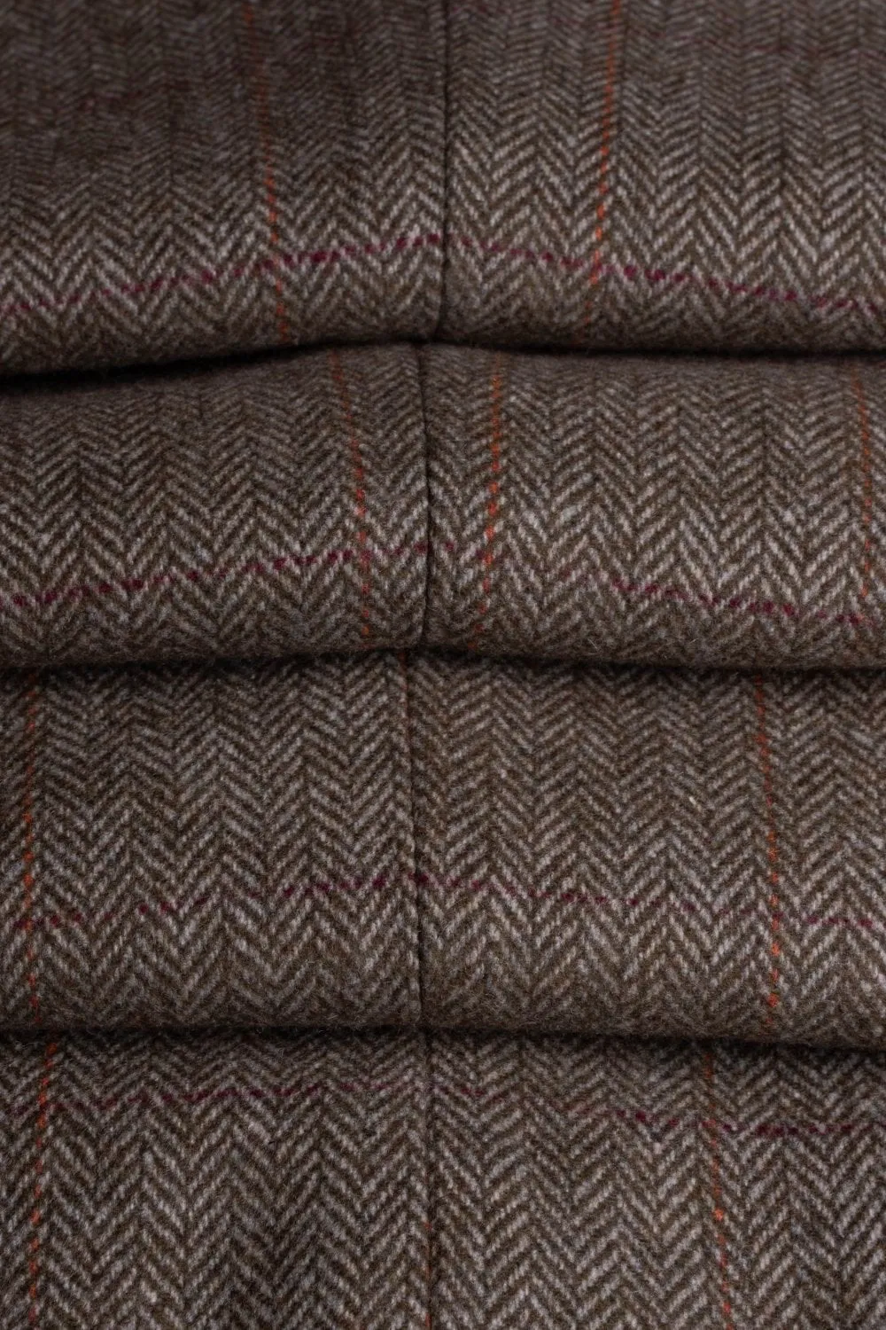 Men's Tweed Check Green Formal Trousers - Gaston Sage - Sage Green