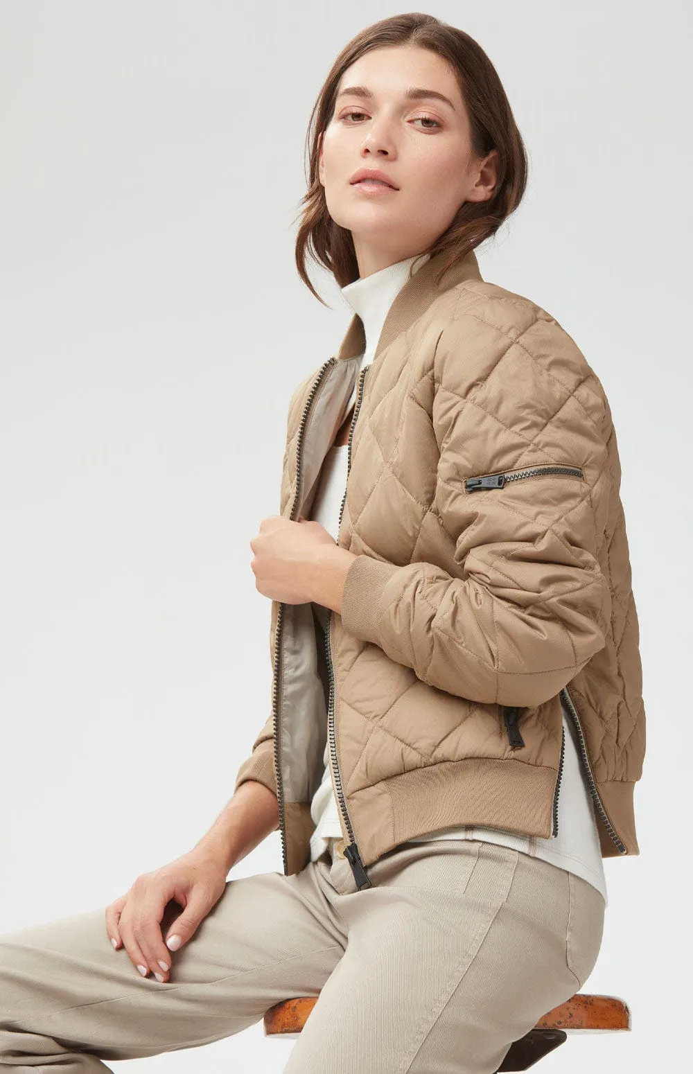 Metro II Bomber Jacket | Dark Khaki